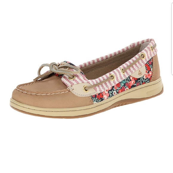 sperry floral boat shoes